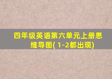 四年级英语第六单元上册思维导图( 1-2都出现)